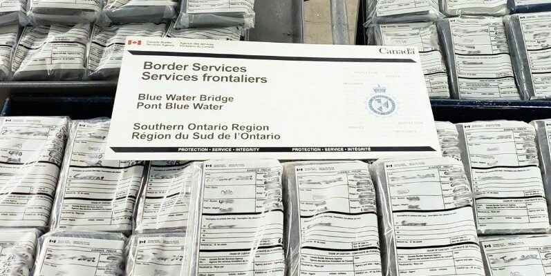 Suspected cocaine found in transport truck at Blue Water Bridge