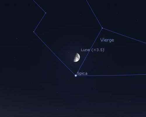 The Moon in rapprochement with Spica