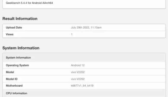 Vivo V25 Spotted On Geekbench Cepholic