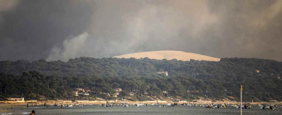 the Pilat dune greatly weakened by forest fires