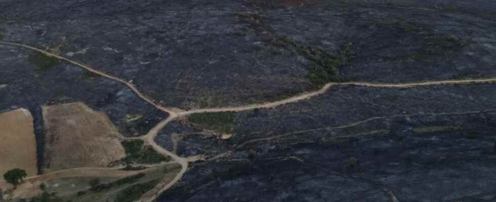 the contained fire near Montpellier map and origin