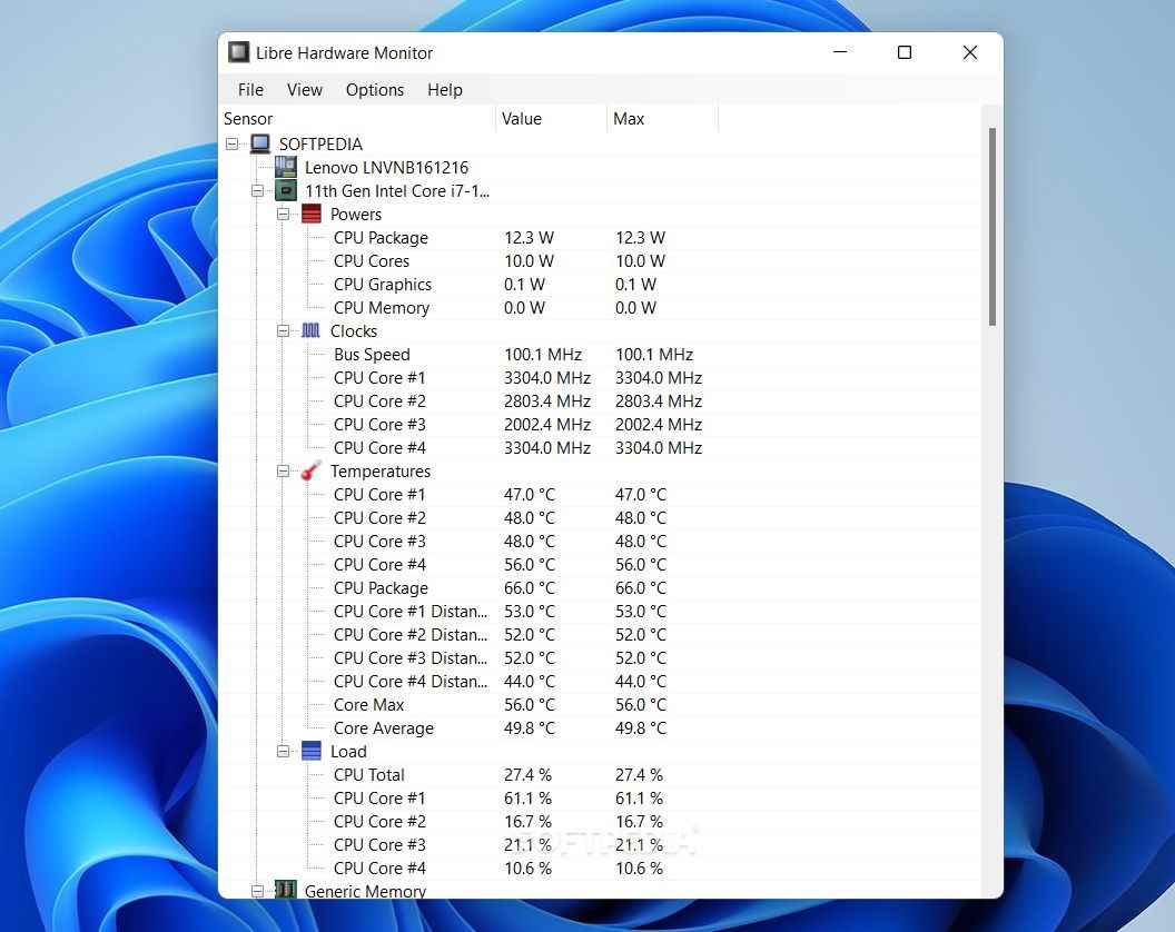 programs that measure computer temperature