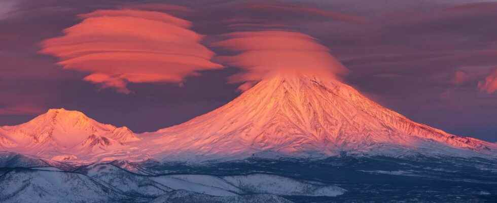 Extraordinary weather phenomenon lenticular clouds