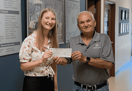 Former Chatham ethanol plant manager presents scholarship