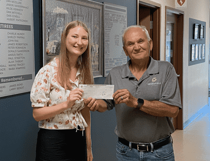 Former Chatham ethanol plant manager presents scholarship