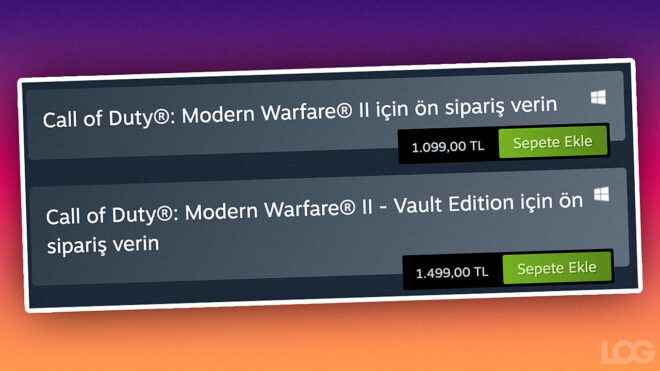 Modern Warfare 2 Turkey price is exactly 109900 TL LOG