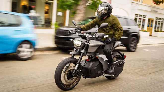 New electric motorcycle with assertive details Ryvid Anthem LOG