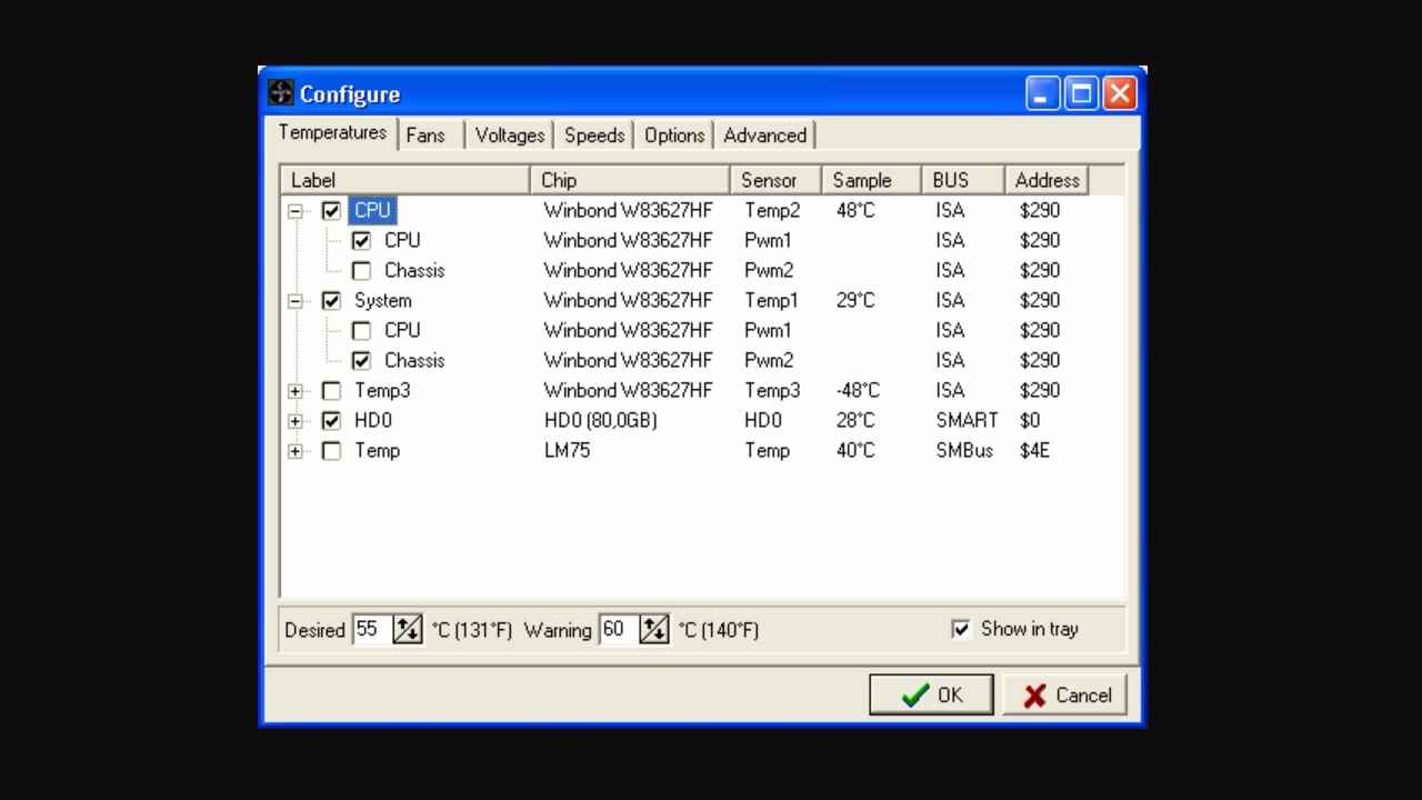 programs that measure computer temperature