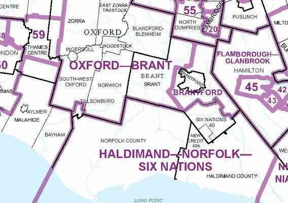 Proposal would split Brantford Brant into three federal ridings