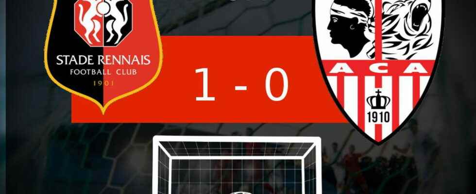 Rennes AC Ajaccio Stade Rennais takes the lead