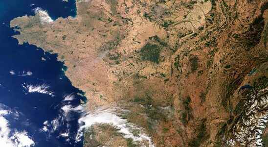 Shocking image of drought yellowed France seen from space