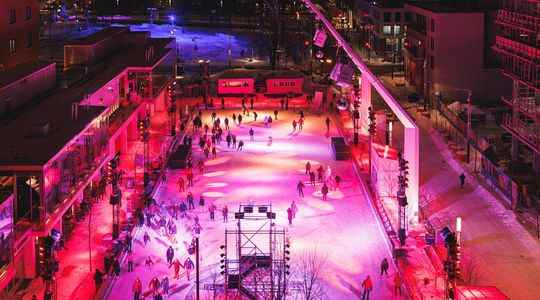 Skating rink in winter public square in summer the Esplanade