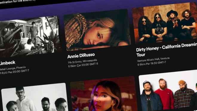 Spotify begins testing on concert ticket sales