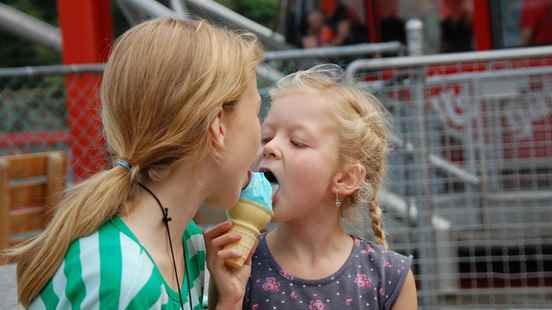 The ice cream farmer is doing good business in this