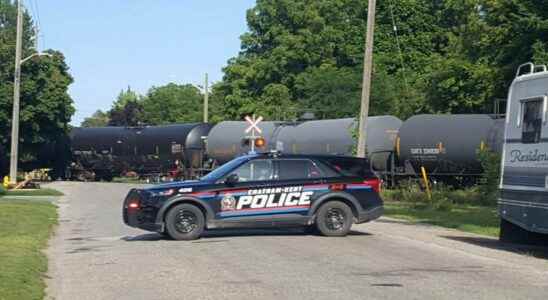 Two taken to hospital after crash involving train