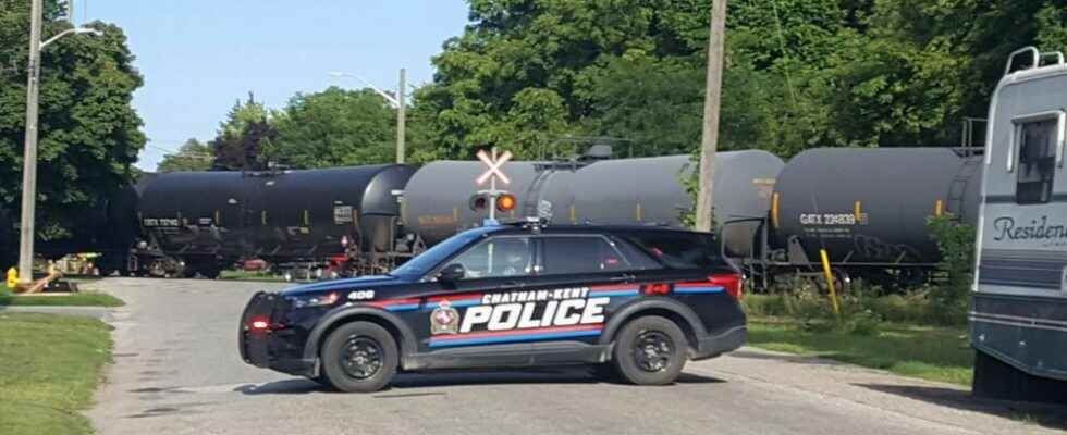 Two taken to hospital after crash involving train