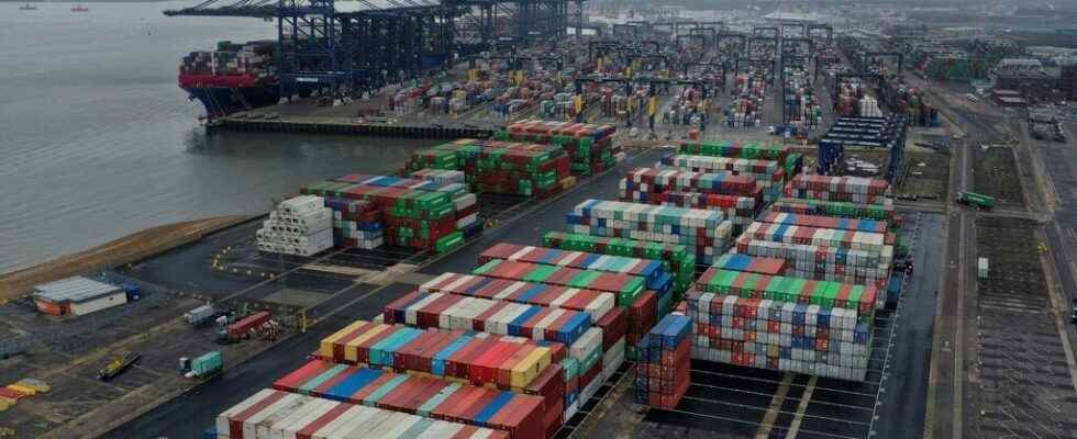 dockworkers at englands biggest freight port join strike against inflation