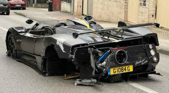 17 million Pagani Zonda HP Barchetta crashes into Ford Fiesta