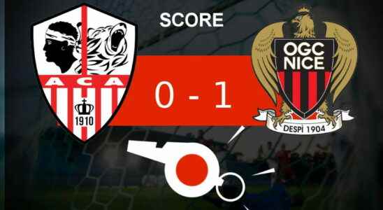 AC Ajaccio Nice OGC Nice assured the summary of