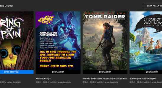 Epic Games free games September 1 8