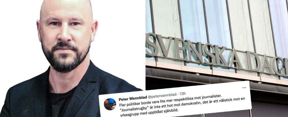 Internal anger at Svenska Dagbladet after Peter Wennblads tweet