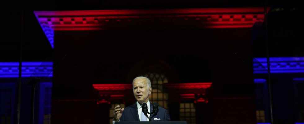 Joe Biden denounces the extremism of Trump and his supporters