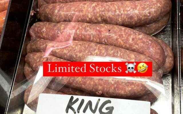 King Charles sausages which a butcher started to sell in