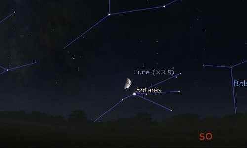 The Moon in rapprochement with Antares