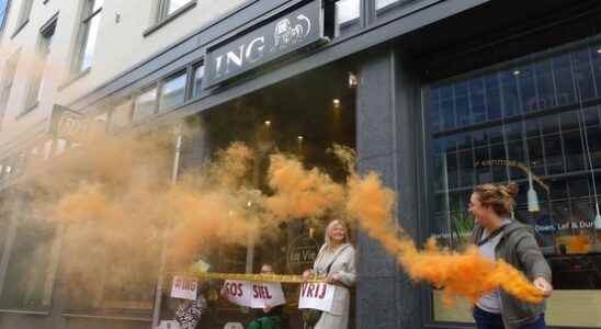 Extinction Rebellion protests against ING in Utrecht police remove one