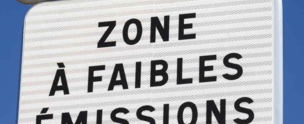 Low emission zones ZFE a fine from 2024 in which