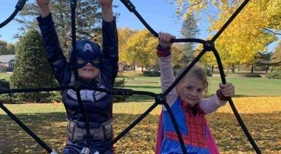 Neighborhood celebrates new playground equipment