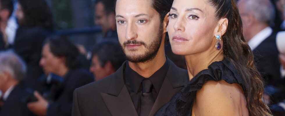 Pierre Niney his wife Natasha Andrews and his two daughters