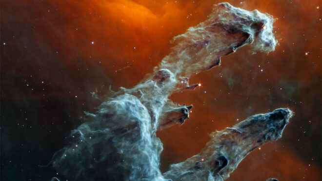 Pillars of Creation photographed with James Webb Space Telescope