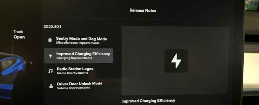 Teslas new software update improves charging efficiency