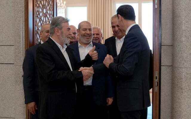 The Hamas delegation met with Syrian President Assad after 10