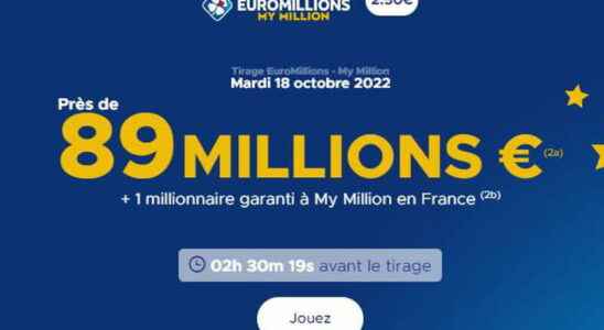 the draw for Tuesday October 18 2022 EN LIGNE