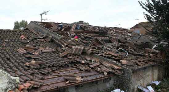 the images of the damage dozens of houses affected