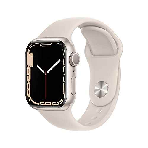 Apple Watch Series 7 GPS - 41mm - Starlight Aluminum Case - Starlight Sport Strap