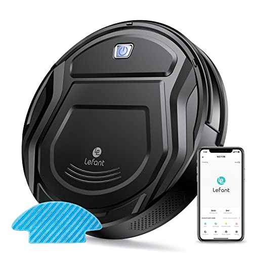 Lefant Robot Vacuum Mop, Mini Quiet 2000Pa Strong Suction Autonomy Floor Mopping Robot Vacuum Cleaner, WiFi/Alexa/App Connected, Ideal for Pet Hair Hair Carpet Hard Floors, M210B