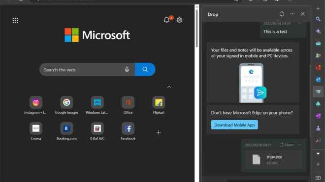 A useful Drop feature is coming for Microsoft Edge