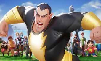 Black Adam enters the arena he shows his attacks on