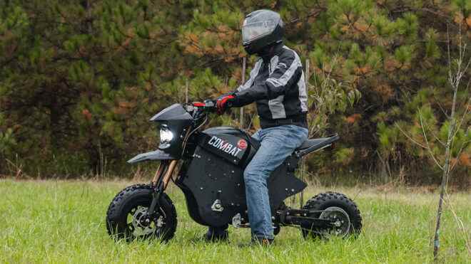 Electric motorcycle convertible into snowmobile