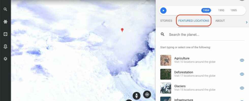 How to go back in time in Google Earth