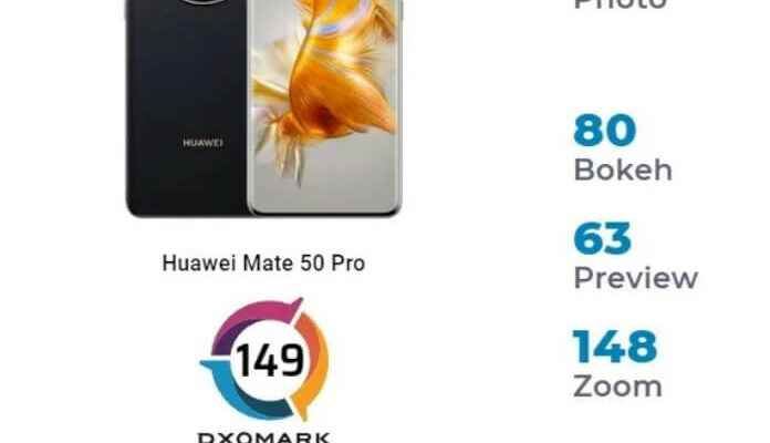 Huawei Mate 50 Pro Becomes Camera King at DxOMark