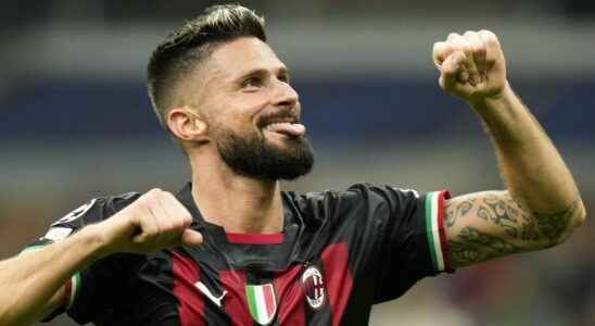 Olivier Giroud author of a double with Milan his place