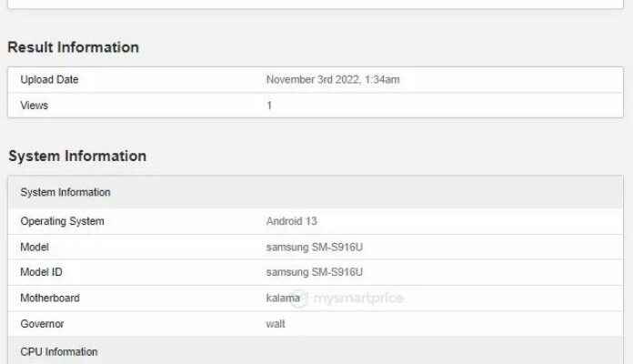 Samsung Galaxy S23 Plus Appears on Geekbench