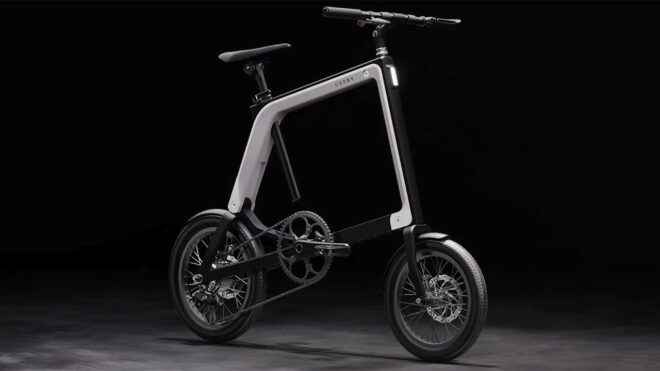 Strange but very useful foldable electric bike