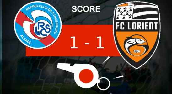 Strasbourg Lorient goals but a draw the summary of