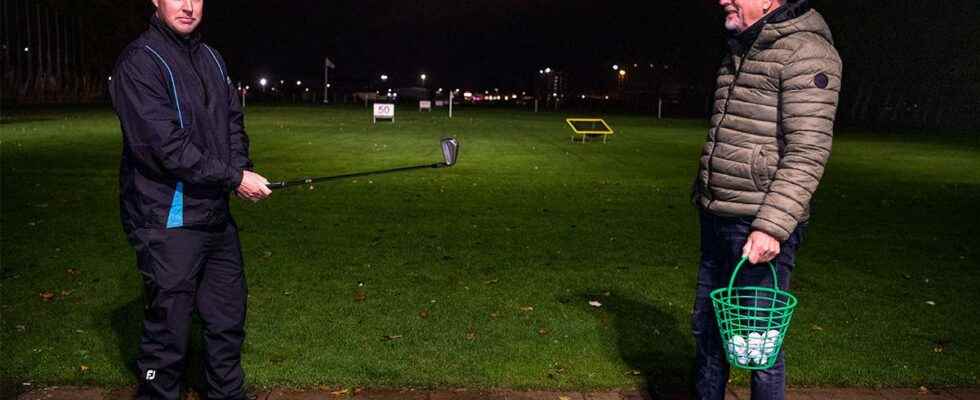 The golf club in Hoganas lights up in the evenings