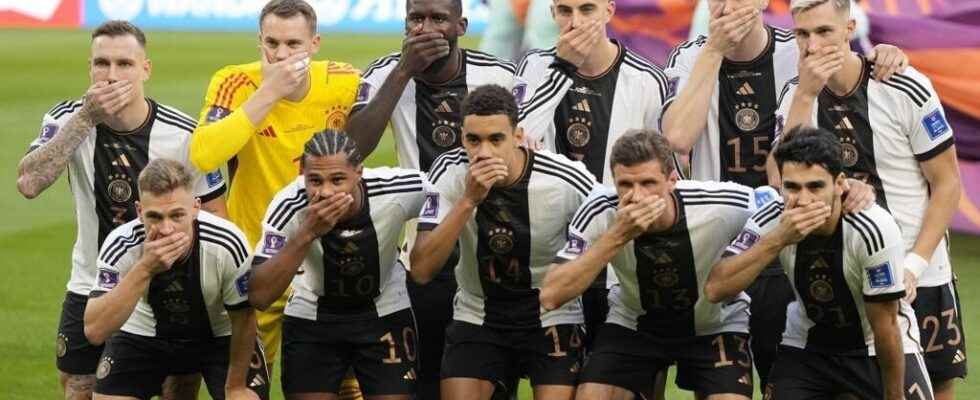 the Germans tackle Fifa by covering their mouths